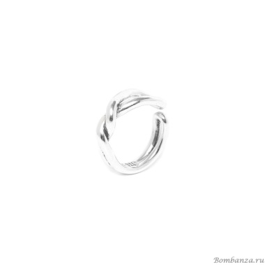 Кольцо Ori Tao, Accostage, незамкнутое, с переплетением, OT23.2-19-40251 серебристый