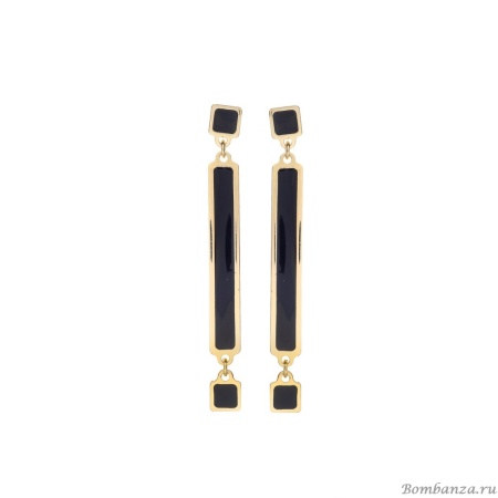 Серьги Francesca Bianchi, с эмалью, FB25.2-32D черный