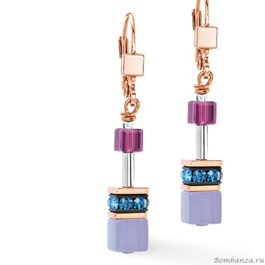 Серьги Coeur de Lion, Purple-Blue, 2838/20-0807 Серьги Coeur de Lion, Purple-Blue, 2838/20-0807
