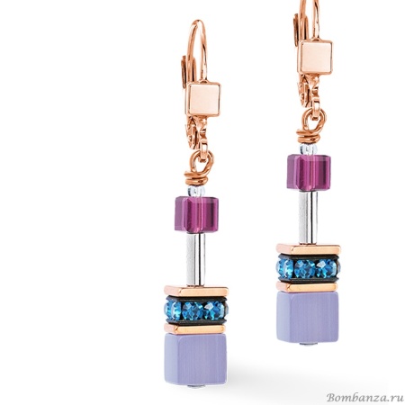 Серьги Coeur de Lion, Purple-Blue, 2838/20-0807 Серьги Coeur de Lion, Purple-Blue, 2838/20-0807. Германия