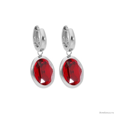 Серьги Qudo, Creole TIVOLA small S siam, 310509 R/S Серьги Qudo, Creole TIVOLA small S siam, 310509 R/S