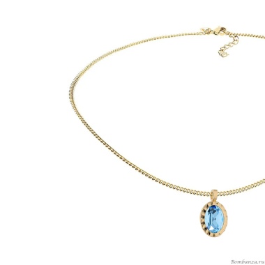 Колье Qudo, TIVOLA UNICA big (G/P) Aquamarine 3cm, 420528 Колье Qudo, TIVOLA UNICA big (G/P) Aquamarine 3cm, 420528