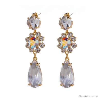 Серьги Moon Paris, Ringo Queen, с кристаллами, MRQ-23.12-095 хрустальный Серьги Moon Paris, Ringo Queen, с кристаллами, MRQ-23.12-095 хрустальный