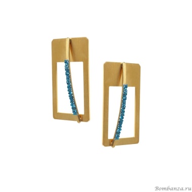 Серьги Katerina Vassou, Cactus, с кристаллами, KV24.1-308879G золотистый Серьги Katerina Vassou, Cactus, с кристаллами, KV24.1-308879G золотистый