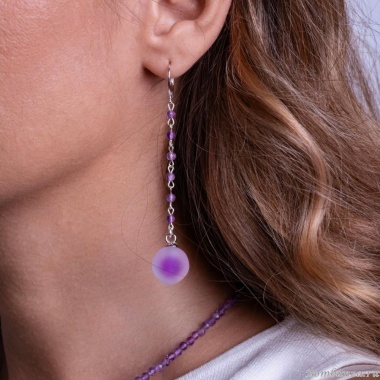 Серьги Lanzerotti, Ispirazione, аметист, подвеска-сердце, LZ-24.10-451 фиолетовый Серьги Lanzerotti, Ispirazione, аметист, подвеска-сердце, LZ-24.10-451 фиолетовый