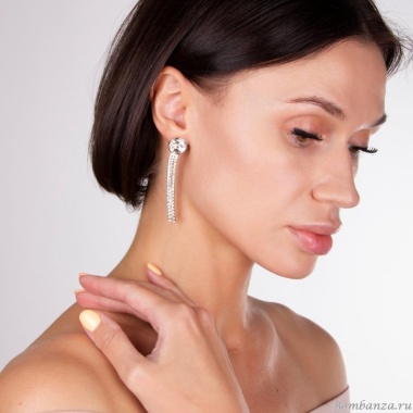 Серьги Moon Paris, Ringo, с кристаллами, MR-22.03-063 хрустальный Серьги Moon Paris, Ringo, с кристаллами, MR-22.03-063 хрустальный