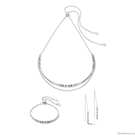 Серьги Coeur de Lion, Peach-Grey 5073/20-0229. Германия