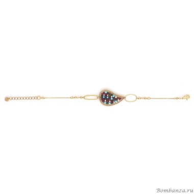 Браслет Franck Herval, Cassandra, гранат, гематит, говлит, унакит, FH25.2-13-73071 бордовый