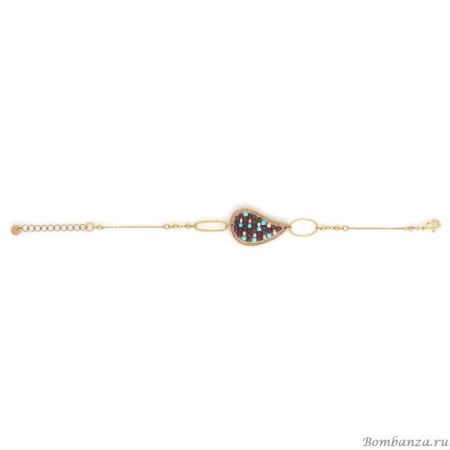 Браслет Franck Herval, Cassandra, гранат, гематит, говлит, унакит, FH25.2-13-73071 бордовый