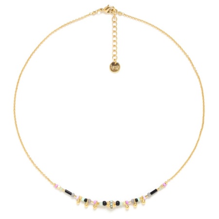 Колье Franck Herval, Gabrielle, агат,гематит, бусины,кристаллы Swarovski, FH23.2-15-63900 золотистый