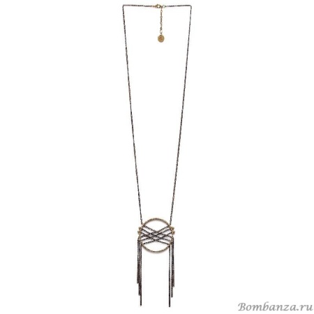 Колье Ori Tao, Shamal, удлиненное, цепь, бронзовое кольцо с переплетеными цепями, OT-15-30132
