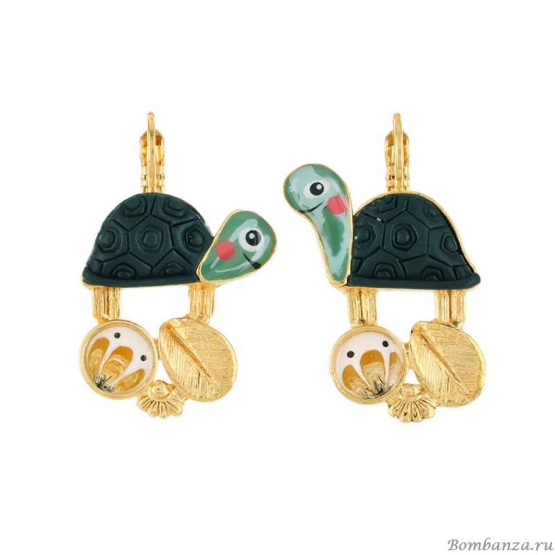 Серьги TARATATA, Carapate, цветная смола, декоративные элементы, TT-T22-01710-20M золотистый