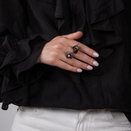 Кольцо Alcozer&J, жемчуг, гранат,кристаллы Swarovski,рубин, AL2406-A4374C золотистый Кольцо Alcozer&J, жемчуг, гранат,кристаллы Swarovski,рубин, AL2406-A4374C золотистый