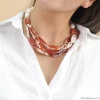Колье Nature Bijoux, Terra Cotta, с агатом и говлитом, NB24.1-15-43162 красный