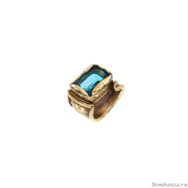 Кольцо Thot Gioielli, незамкнутое, с рейнстоуном, TG25.1-AN20V синий