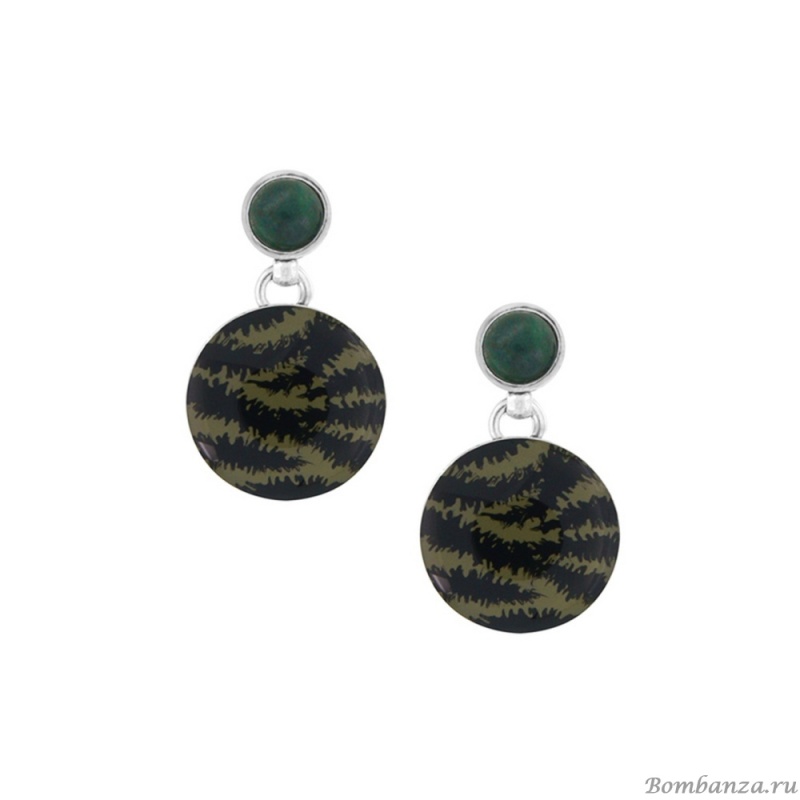 Серьги TARATATA, Tabby, смола, золотая краска, окрашенный агат, TT-H25-05937-102 черный