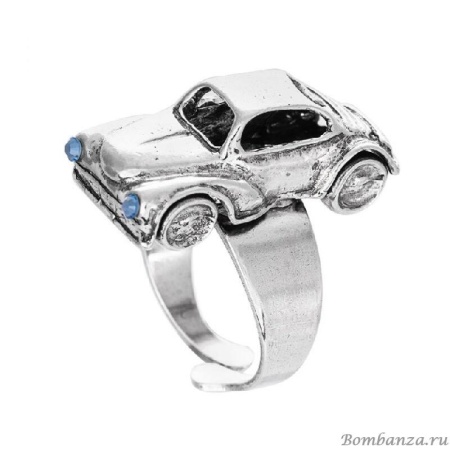 Кольцо Taratata, Guimbarde, разъемное, серебристое с кристаллами, TT-T20-50407-10A