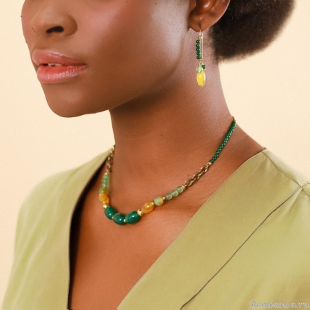 Серьги Nature Bijoux, Agata verde, с агатом, жадом и авантюрином, NB24.1-12CP79063 зеленый Серьги Nature Bijoux, Agata verde, с агатом, жадом и авантюрином, NB24.1-12CP79063 зеленый