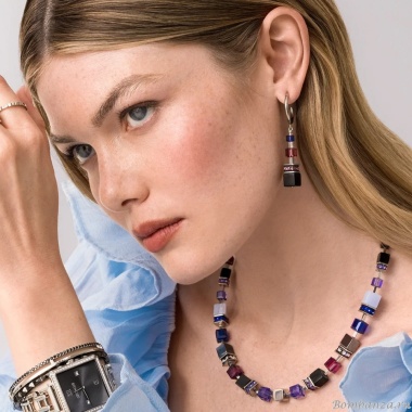 Колье Coeur de Lion, Blue-Purple, 3039/10-0708 Колье Coeur de Lion, Blue-Purple, 3039/10-0708