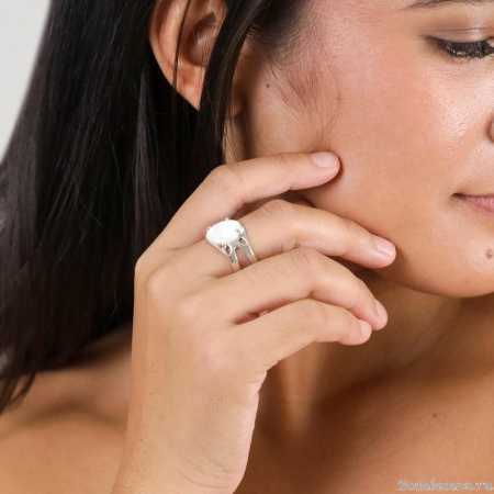 Кольцо ORI TAO, Bloom, разъемное, с перламутром, OT25.2-19-40512 серебристый