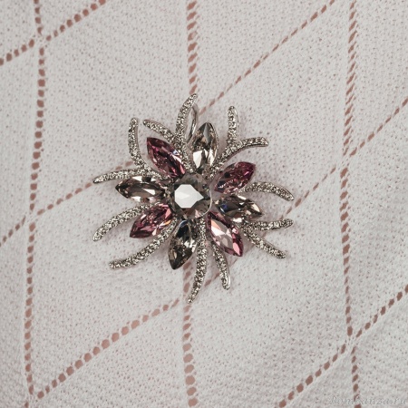 Брошь Самоцвет Чешский
горный хрусталь, BR13756M V/S