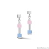Серьги Coeur de Lion, Fine Pastel Blue-Rose 5028/21-0719. Германия