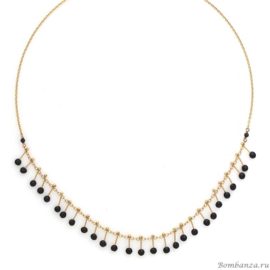 Колье Franck Herval, Lauryne, с агатом, FH25.2-15-64461 черный