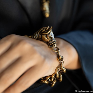 Браслет Polina Firenze, лошадь с кристаллами, PF25.2-BR1574 золотистый