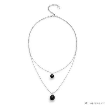 Ожерелье UNOde50 Ser Fascinante с черным муранским стеклом, с серебром COL2003NGRMTL0U