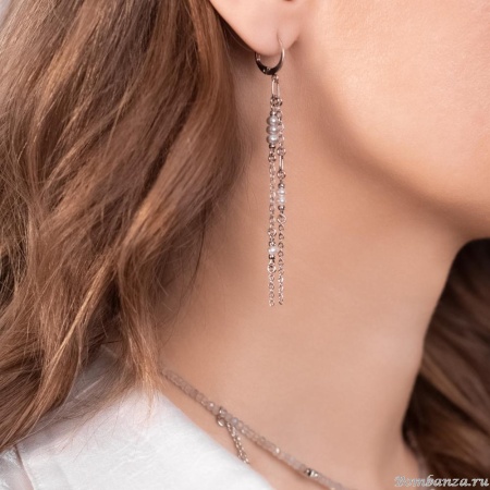 Серьги Lanzerotti, Gelido, с жемчугом, LZ-25.02-022 серый