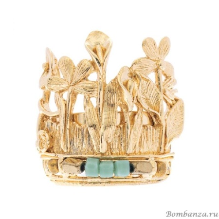 Кольцо Taratata, Joli joli, золотистое, со стеклянными бусинами, TT-E20-17428-204