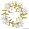 Брошь Венок Natural pearl, XR05330A2 G
