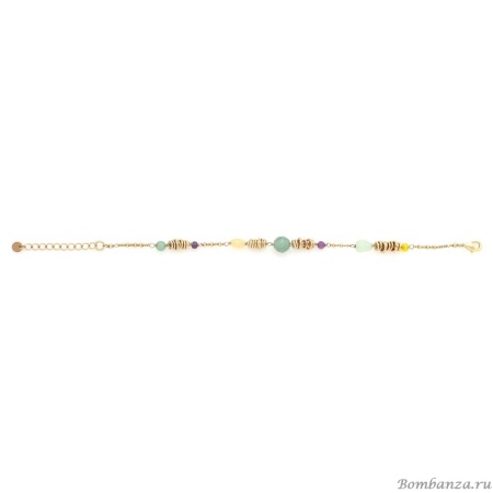 Браслет Franck Herval, Celinda, авантюрин, арагонит, нефрит, бусины, FH25.2-13-73044 зеленый