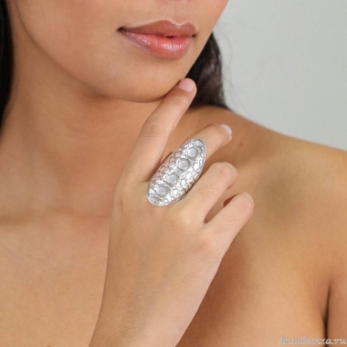 Кольцо Ori Tao, Tortuga, разъемное, текстурированный металл, OT24.1-19-40313 серебристый