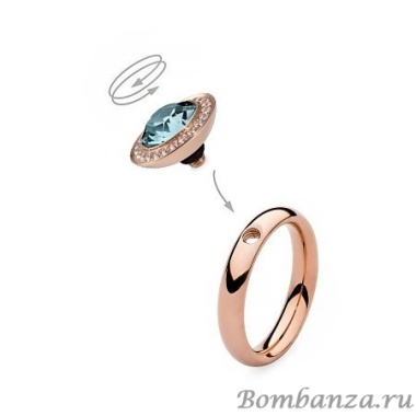 Шарм Qudo, Tondo Deluxe Aquamarine 647209 BL/RG Шарм Qudo, Tondo Deluxe Aquamarine 647209 BL/RG