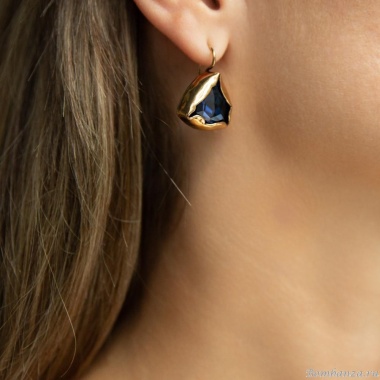 Серьги Thot Gioielli, с рейнстоуном, TG25.1-ORV46 синий