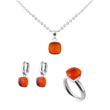 Кольцо Qudo, Firenze orange glow 16.5 мм 611931 BR/S Кольцо Qudo, Firenze orange glow 16.5 мм 611931 BR/S