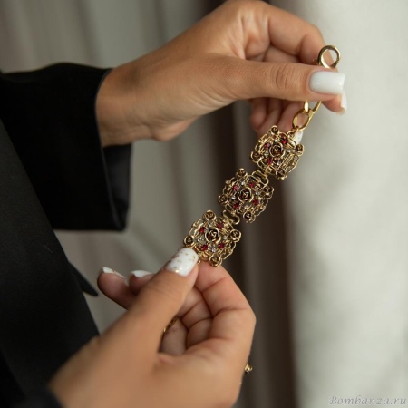 Браслет Celeste G, с кристаллами Swarovski и фианитами, CS25.1-1904 красный