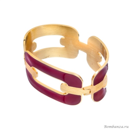 Браслет Francesca Bianchi, кафф, с эмалью, FB25.2-48A красный, 7см