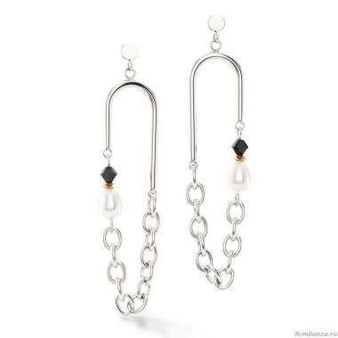 Серьги Coeur de Lion, Black-Crystal, 1134/21-1318 Серьги Coeur de Lion, Black-Crystal, 1134/21-1318