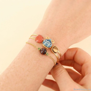 Браслет TARATATA, Antique, смола, тигровый глаз, гематит, циозит, TT-H25-07311-20M золотистый Браслет TARATATA, Antique, смола, тигровый глаз, гематит, циозит, TT-H25-07311-20M золотистый