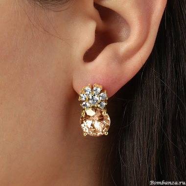 Серьги Dyrberg Kern, BECKIA SG GOLDEN / CRYSTAL, 460068 Серьги Dyrberg Kern, BECKIA SG GOLDEN / CRYSTAL, 460068