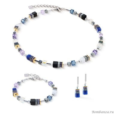 Колье Coeur de Lion, Blue-Purple, 3017/10-0708 Колье Coeur de Lion, Blue-Purple, 3017/10-0708