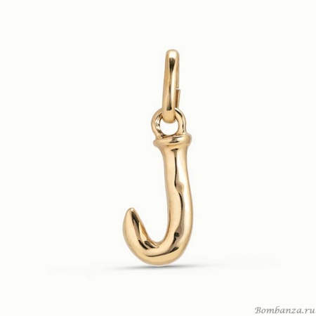 Подвеска UNOde50, J малая, Alphabet, CHA0036ORO0000U