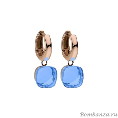 Серьги Qudo, Firenze sapphire 300299 BL/RG Серьги Qudo, Firenze sapphire 300299 BL/RG