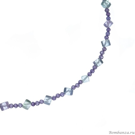Колье Lanzerotti, Ispirazione, аметист, флюорит, LZ-24.10-399 сиреневый