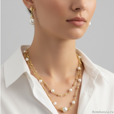 Комплект Fiore Luna, колье+серьги, SG200097E-001 G