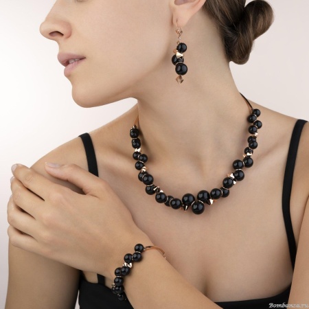 Браслет Coeur de Lion, Black & Swarovski®, 4937/30-1300. Германия