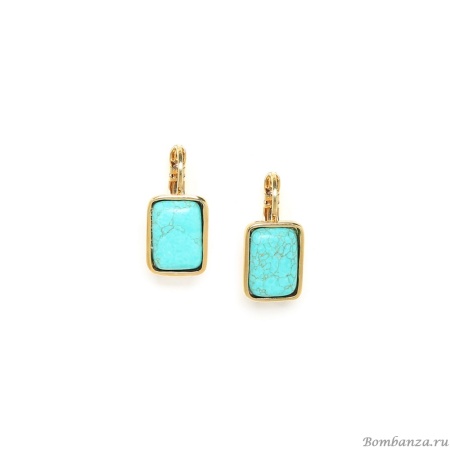 Серьги Nature Bijoux, Boreal, с говлитом, NB23.2-12-78697 бирюзовый