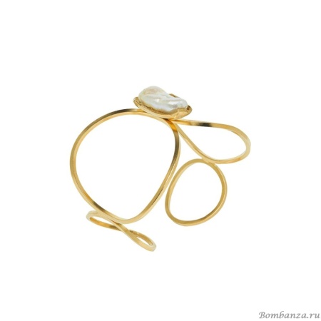 Браслет Katerina Vassou, Jasmine, кафф, с жемчугом, KV24.1-308797G золотистый Браслет Katerina Vassou, Jasmine, кафф, с жемчугом, KV24.1-308797G золотистый